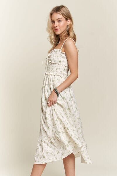ADORA Smocked Floral Sweetheart Neck Cami Dress - Sydney So Sweet