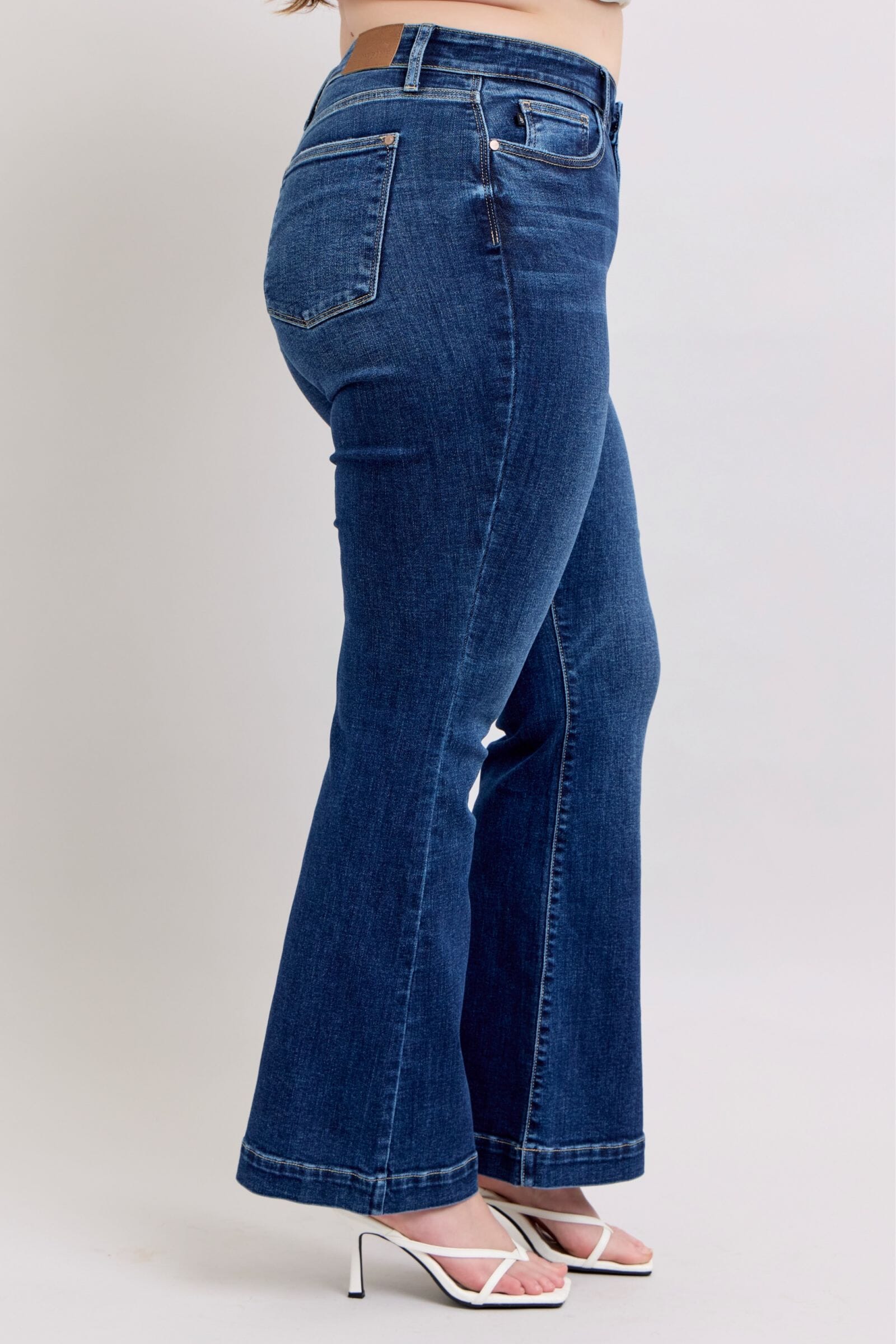 Judy Blue Full Size High Rise Flare Jeans with Pockets Plus Size - Sydney So Sweet