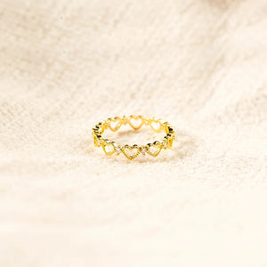 Heart Shape 18K Gold-Plated Ring - Sydney So Sweet