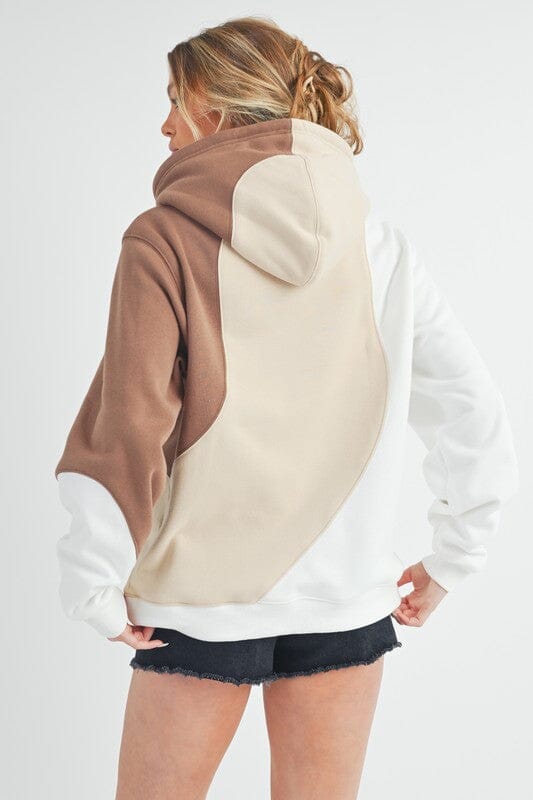 Aemi + Co Color Block Hoodie with Kangaroo Pocket - Sydney So Sweet