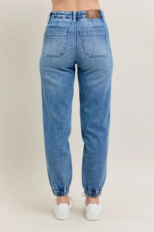 Judy Blue Full Size High Waist Denim Jogger Plus Size - Sydney So Sweet