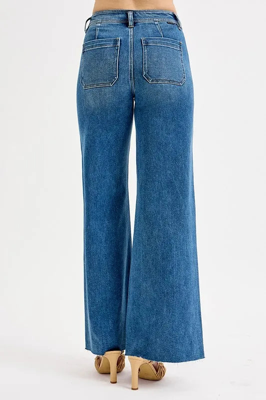 RISEN High-Waisted Wide Leg Jeans - Sydney So Sweet