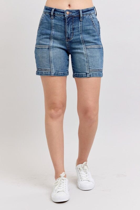 Judy Blue Full Size High Rise Denim Shorts Plus Size - Sydney So Sweet