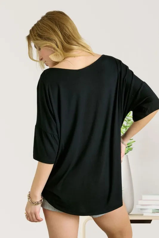 ADORA Sequin US Flag Pocketed Top - Sydney So Sweet