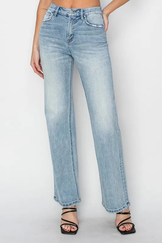 RISEN Full Size High Rise Straight Jeans Plus Size - Sydney So Sweet