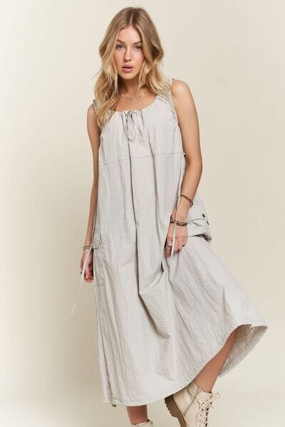 ADORA Drawstring Slit Back Cargo Dress - Sydney So Sweet