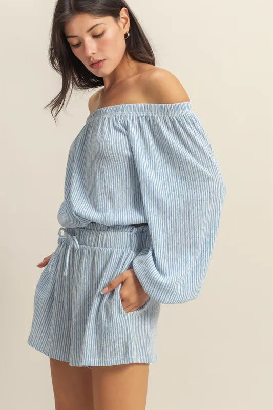 HYFVE Off Shoulder Top and Shorts Set - Sydney So Sweet