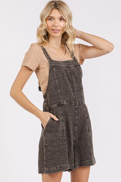 Mittoshop Textured Knotted Wide Strap Overalls - Sydney So Sweet