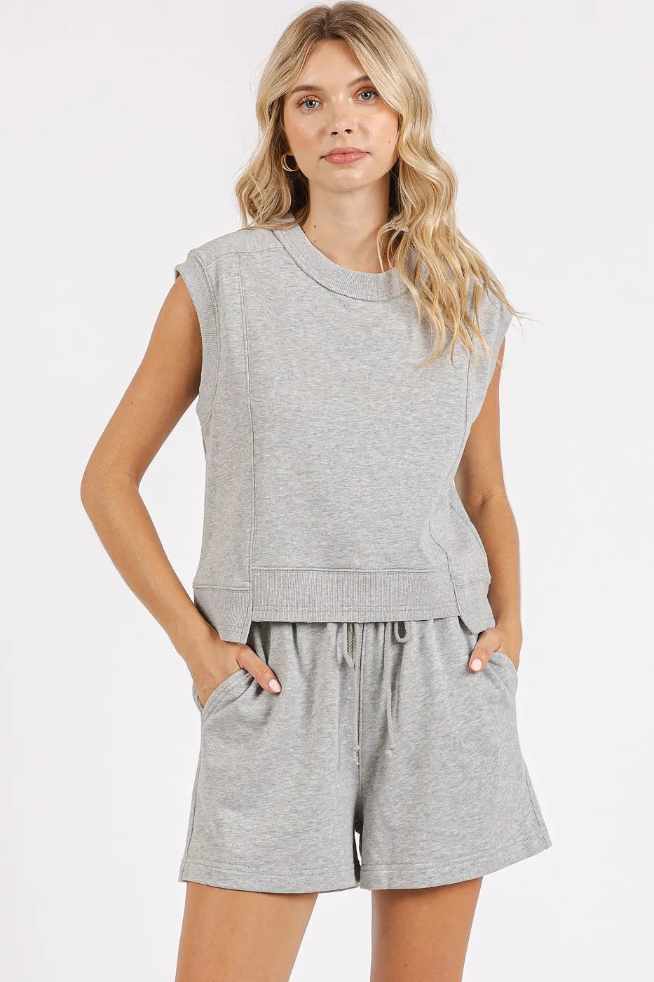 Mittoshop French Terry Crew Neck Top and Shorts Set - Sydney So Sweet