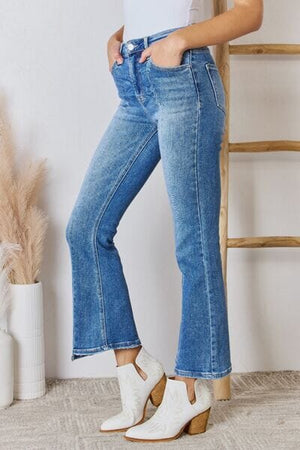 RISEN Full Size High Rise Ankle Flare Jeans - Sydney So Sweet