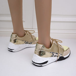 Lace-Up Round Toe Platform Sneakers - Sydney So Sweet