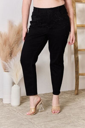Judy Blue Full Size Rhinestone Embellished Slim Jeans - Sydney So Sweet