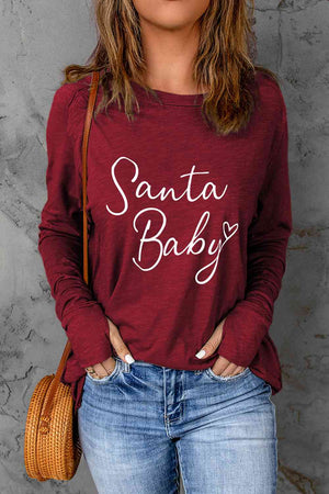 SANTA BABY Graphic Long Sleeve T-Shirt - Sydney So Sweet