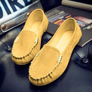 Metal Buckle Soft Round Toe Loafers - Sydney So Sweet