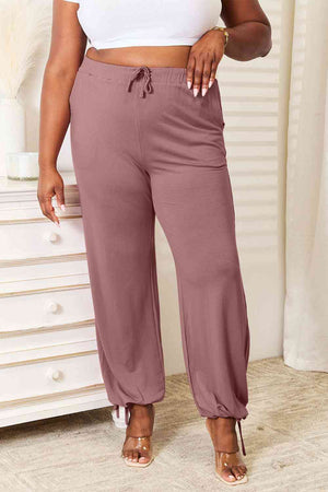 Basic Bae Full Size Soft Rayon Drawstring Waist Pants with Pockets - Sydney So Sweet