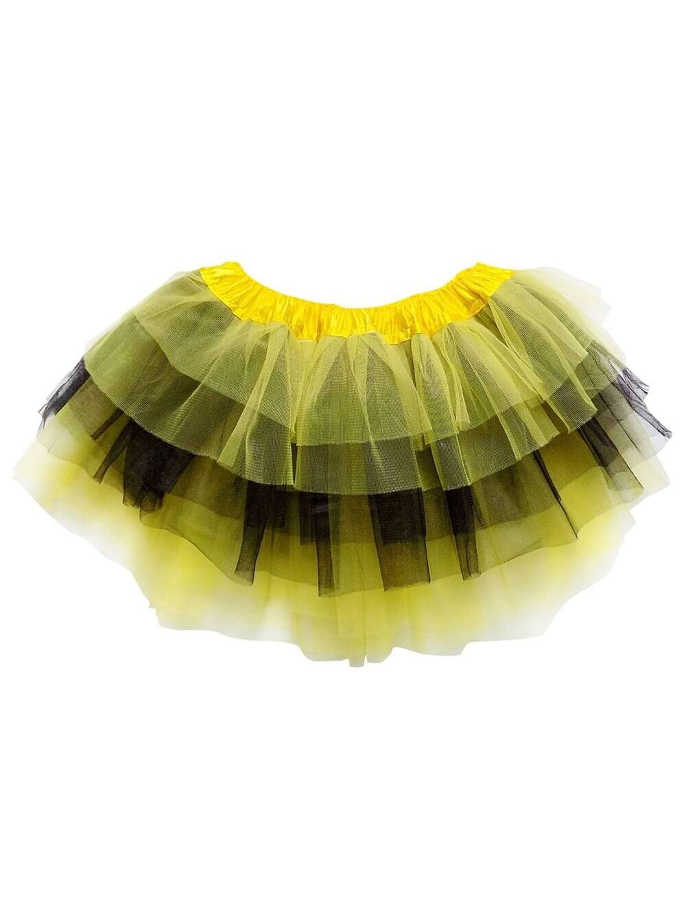 Yellow and Black 6 Layer Tutu Skirt Costume for Girls, Women, Plus - Sydney So Sweet