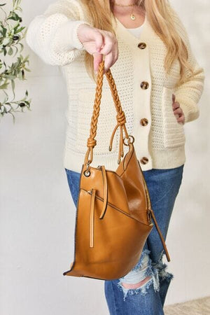 Zipper Detail Shoulder Bag with Pouch - Sydney So Sweet