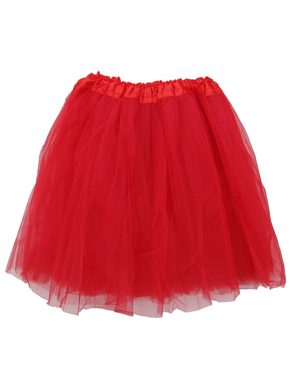 Red Tutu Skirt for Women – 3-Layer Tulle Ballet Skirt for Costume, Dress-Up, Dance, & Cosplay - Sydney So Sweet