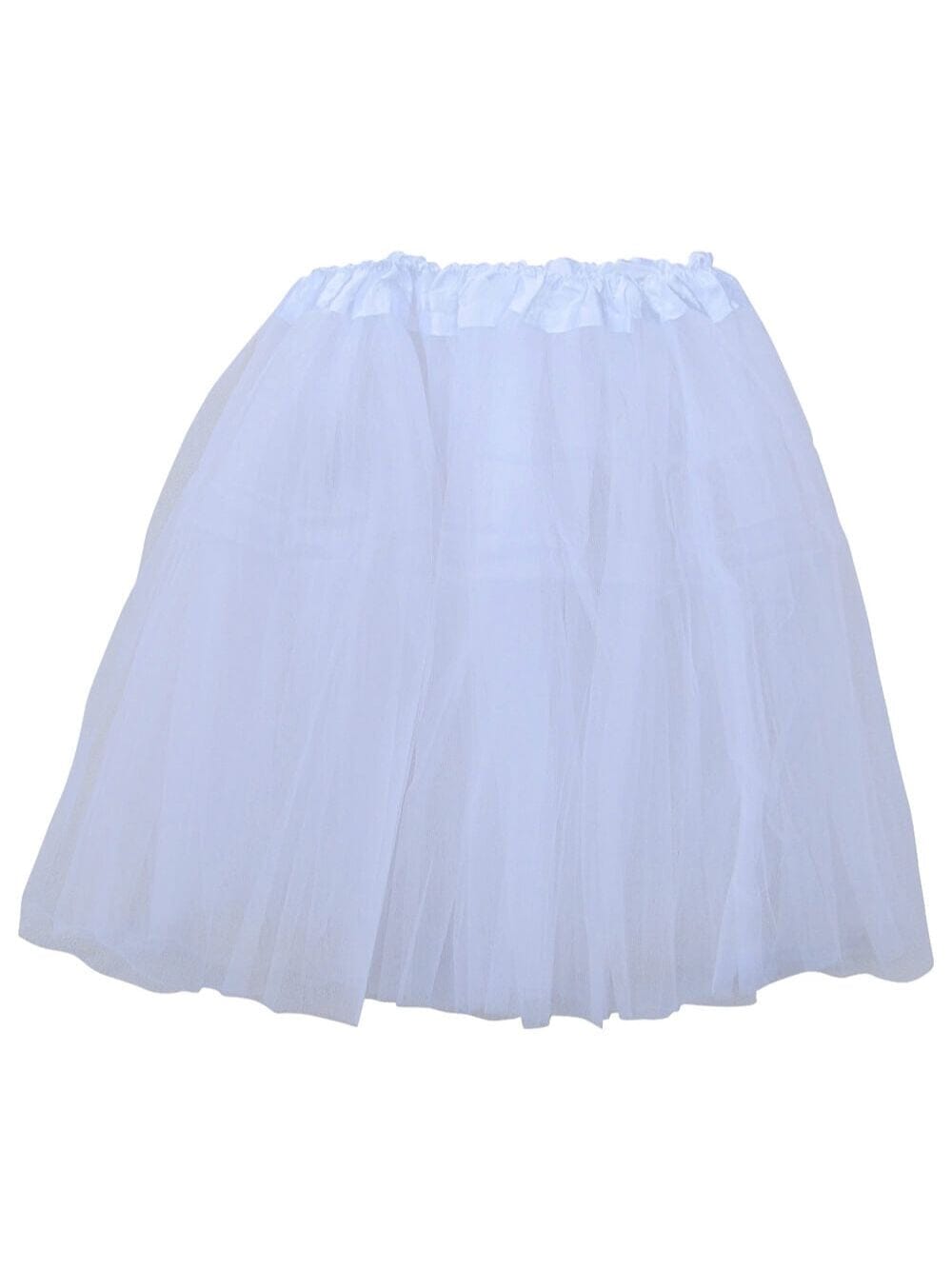 White Tutu Skirt for Women – 3-Layer Tulle Ballet Skirt for Costume, Dress-Up, Dance, & Cosplay - Sydney So Sweet
