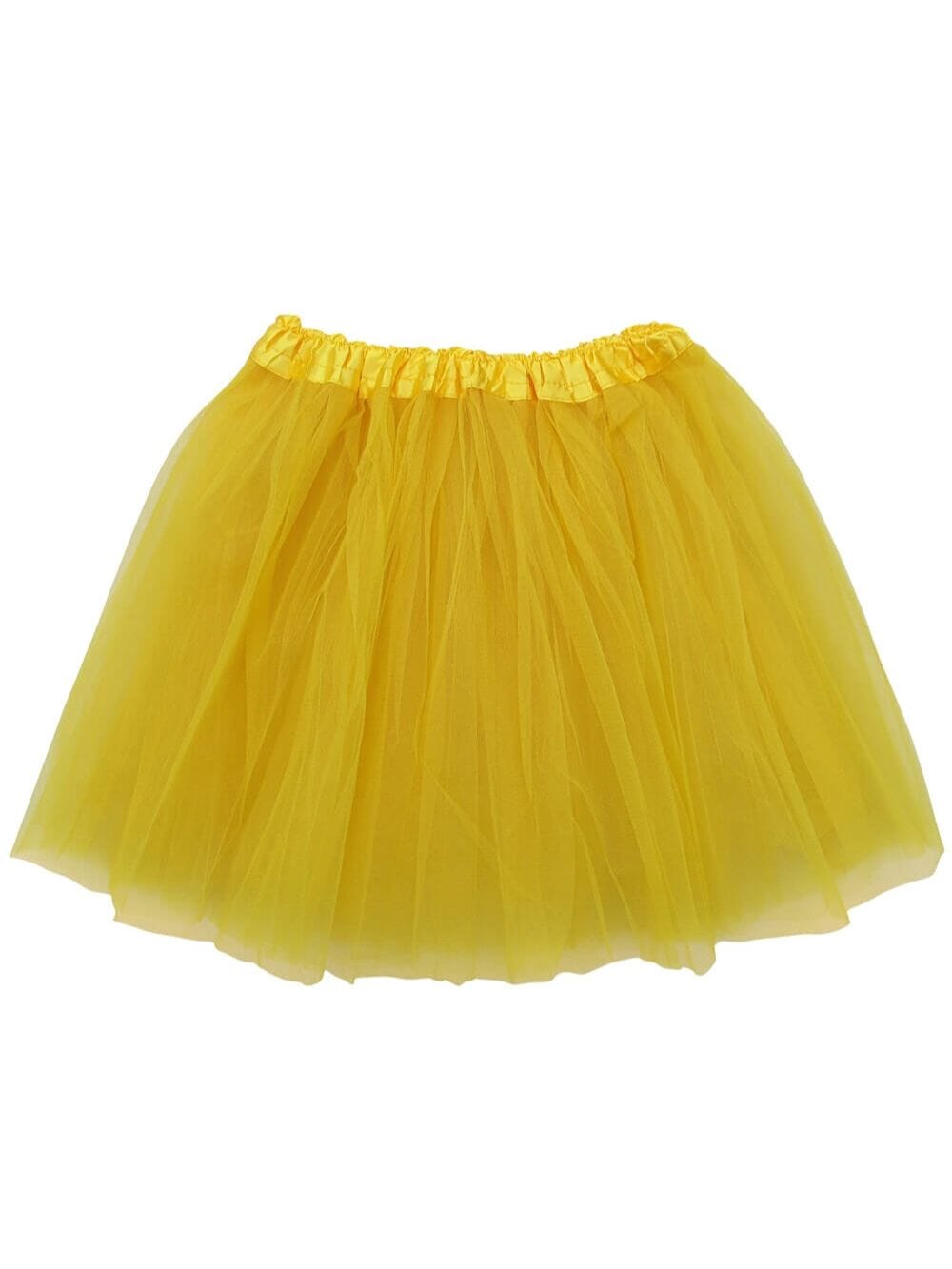Yellow Tutu Skirt for Women – 3-Layer Tulle Ballet Skirt for Costume, Dress-Up, Dance, & Cosplay - Sydney So Sweet