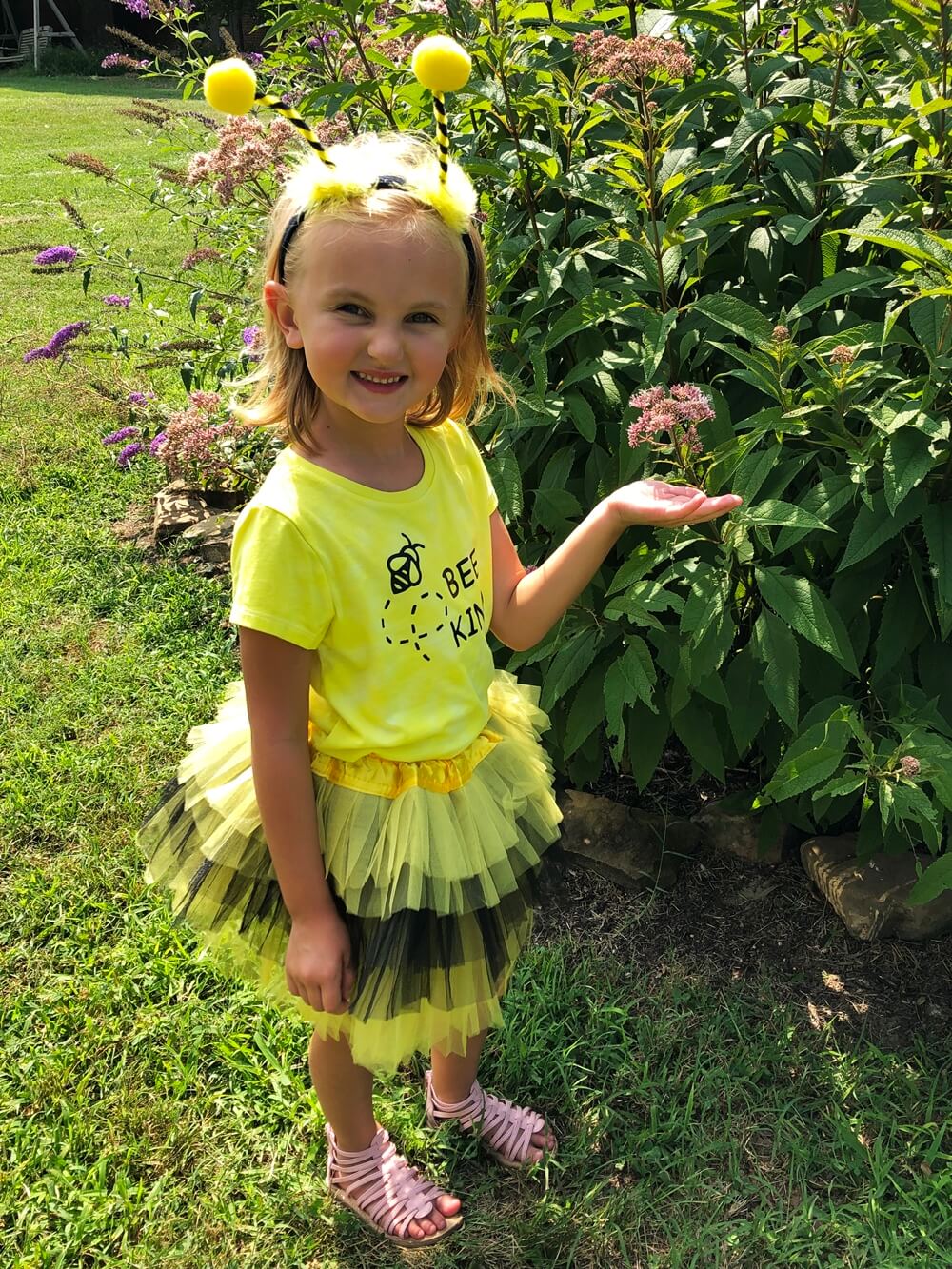 Girls Bee Costume - Complete Bumblebee Kids Costume Set with Tutu & Antenna Headband - Sydney So Sweet