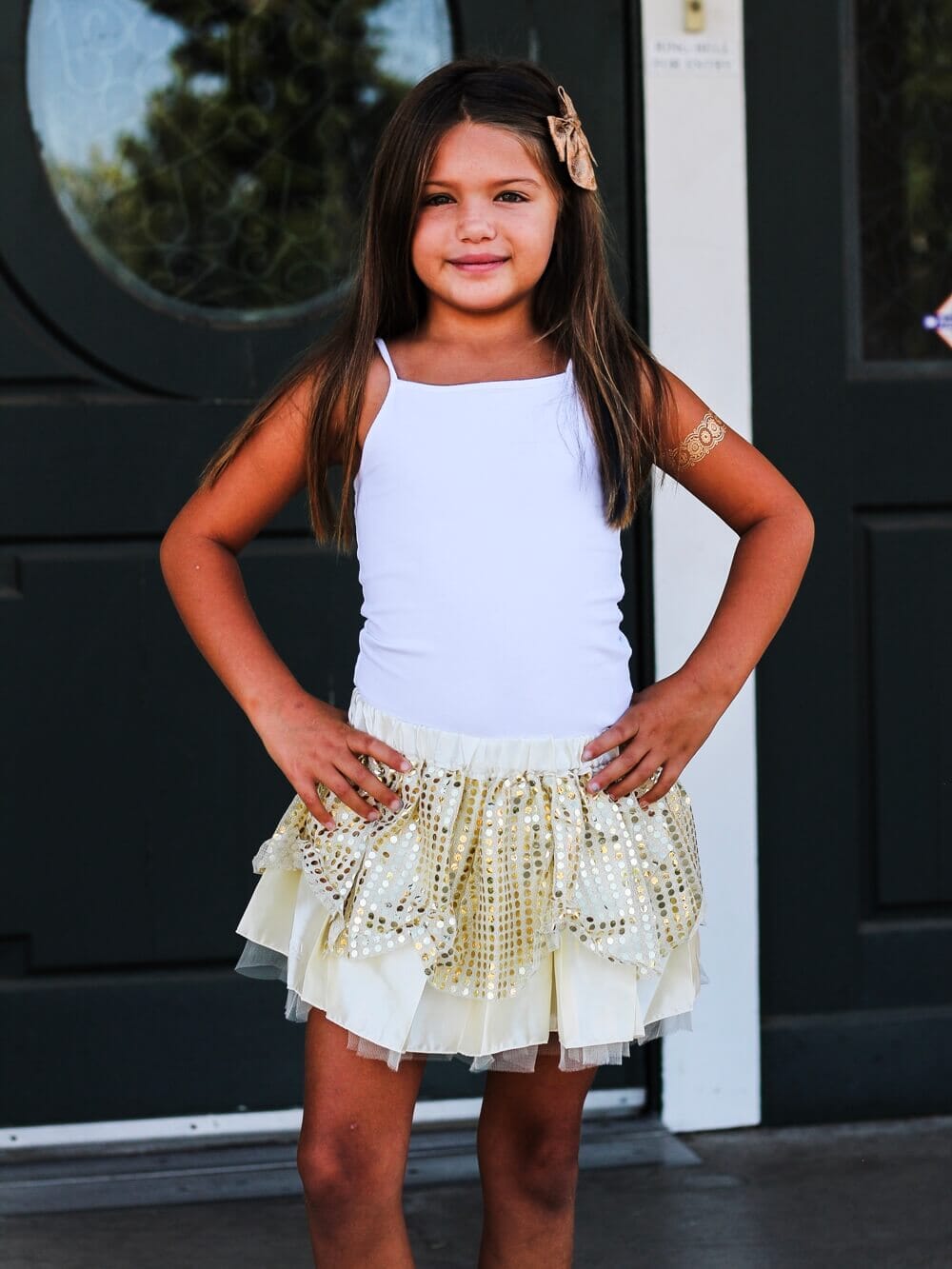Gold Yellow Princess Costume Sequin Tutu Skirt in Kid, Adult, or Plus Size - Sydney So Sweet