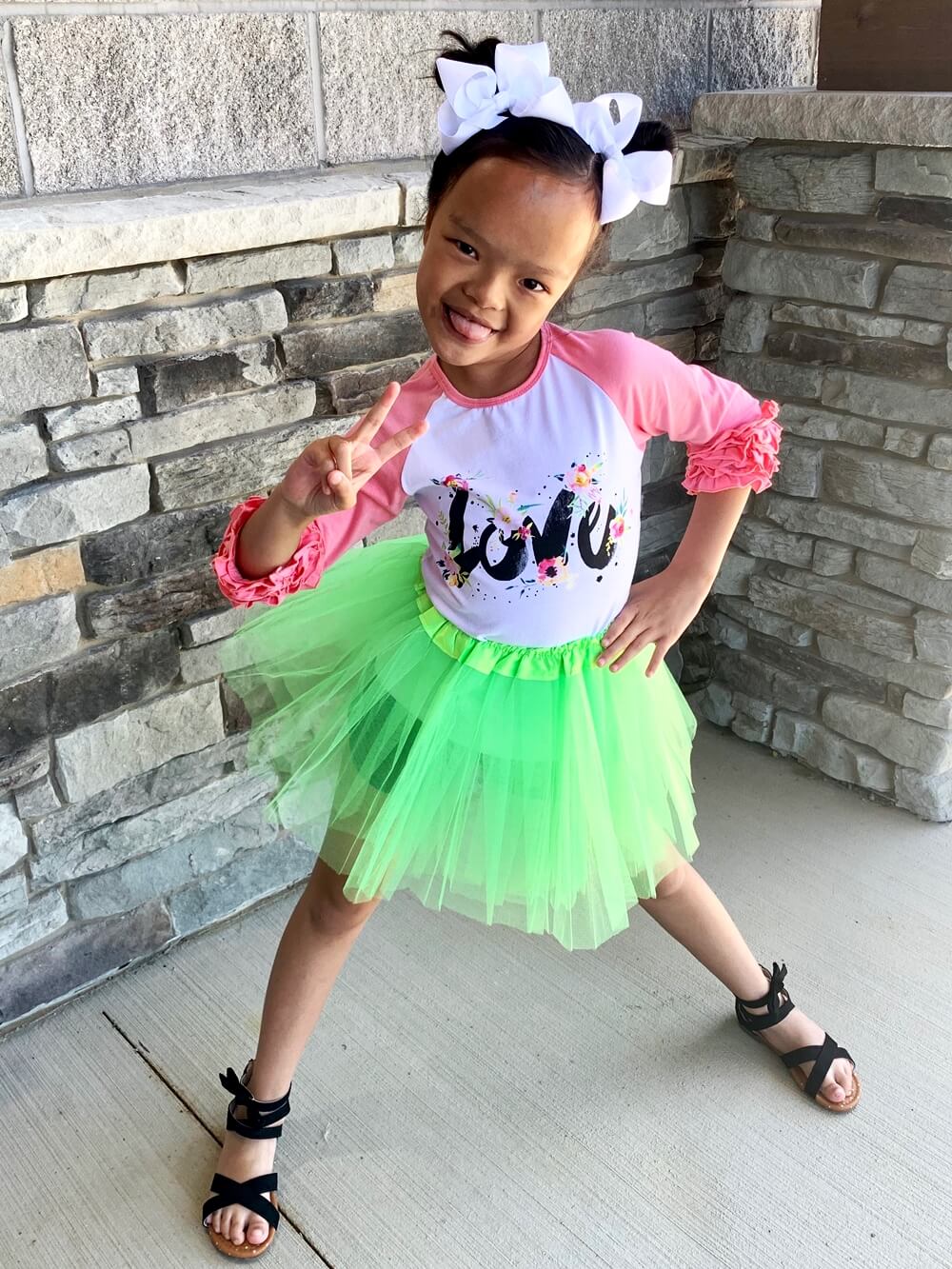 Neon Green Tutu Skirt for Girls – 3-Layer Tulle Ballet, Dance, and Dress-Up Costume Skirt - Sydney So Sweet