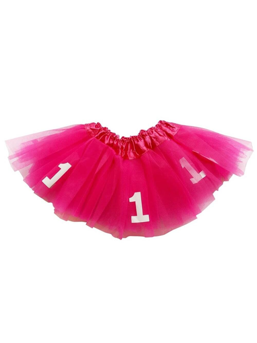 Hot Pink First Birthday Tutu Skirt - Baby Size Birthday Party Dress Costume Ballet Tutu - Sydney So Sweet