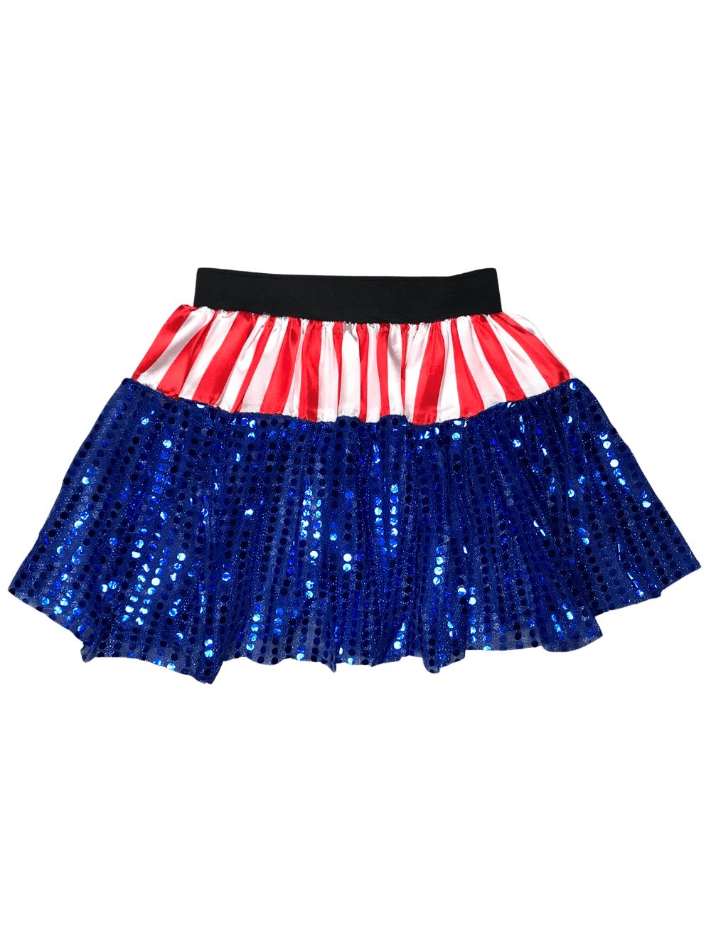 Captain America Sequined Costume Tutu Skirt in Kid, Adult, or Plus Size - Sydney So Sweet