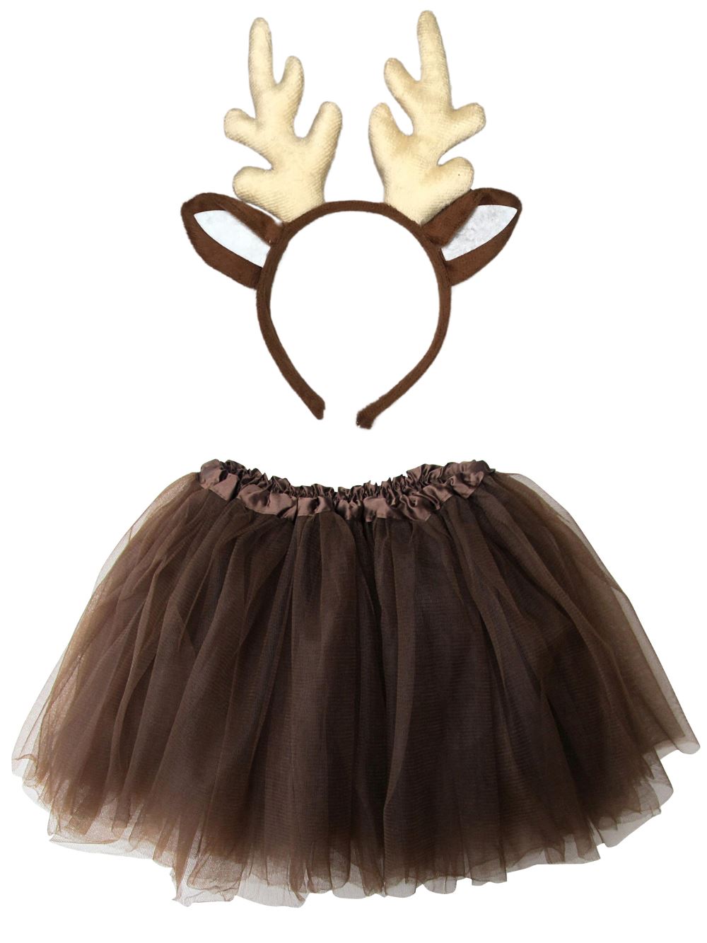 Deer or Reindeer Costume - Complete Kids Costume Set with Tutu and Antler Headband - Sydney So Sweet