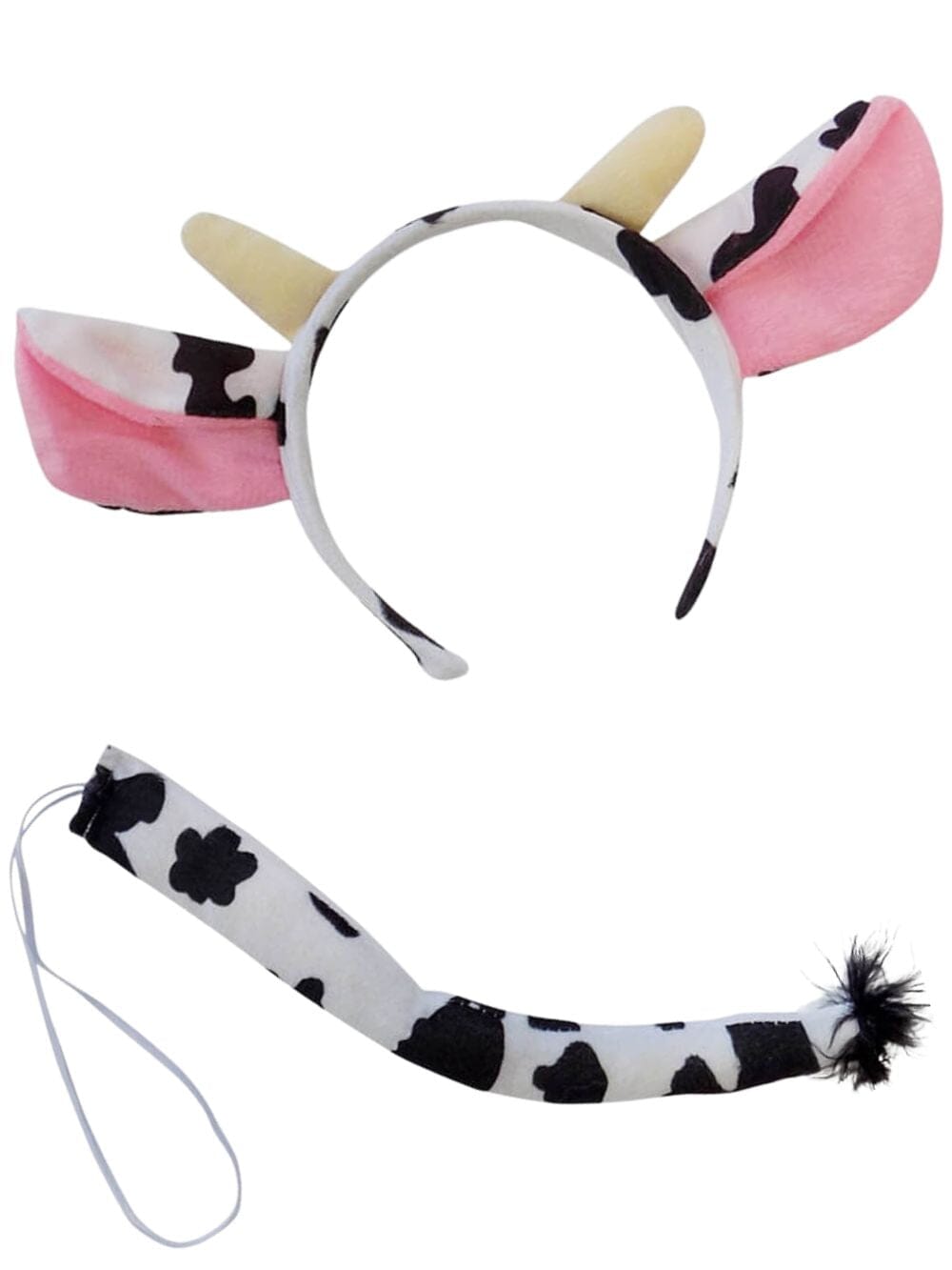 Cow Headband Ears & Tail, Kid or Adult Costume Accessories - Sydney So Sweet