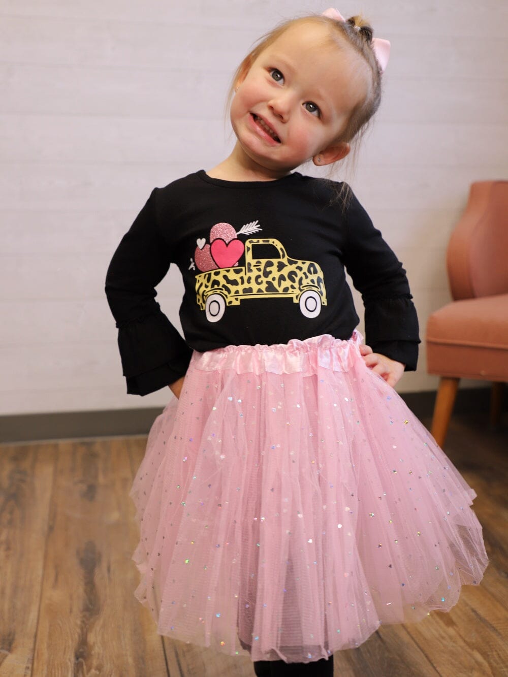 Pink Sequin Heart Tutu Skirt Costume for Toddler, Girls, Women, Plus - Sydney So Sweet