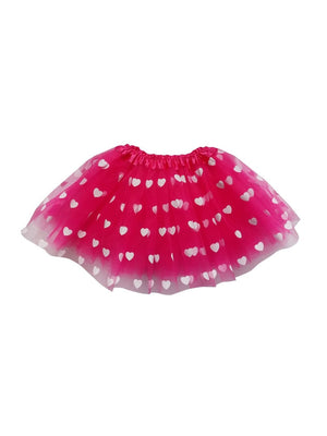 Hot Pink Heart Valentine's Day Tutu Skirt Costume for Toddler, Girls, Women, Plus - Sydney So Sweet