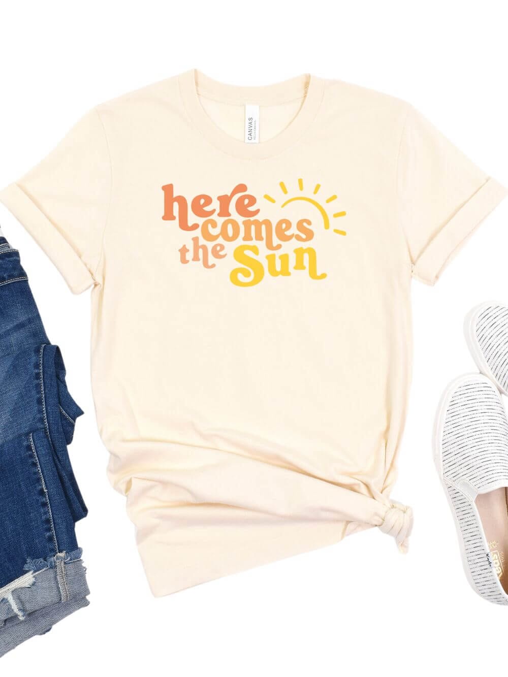 Here Comes the Sun Women's Jersey Short Sleeve Graphic Tee - Sydney So Sweet
