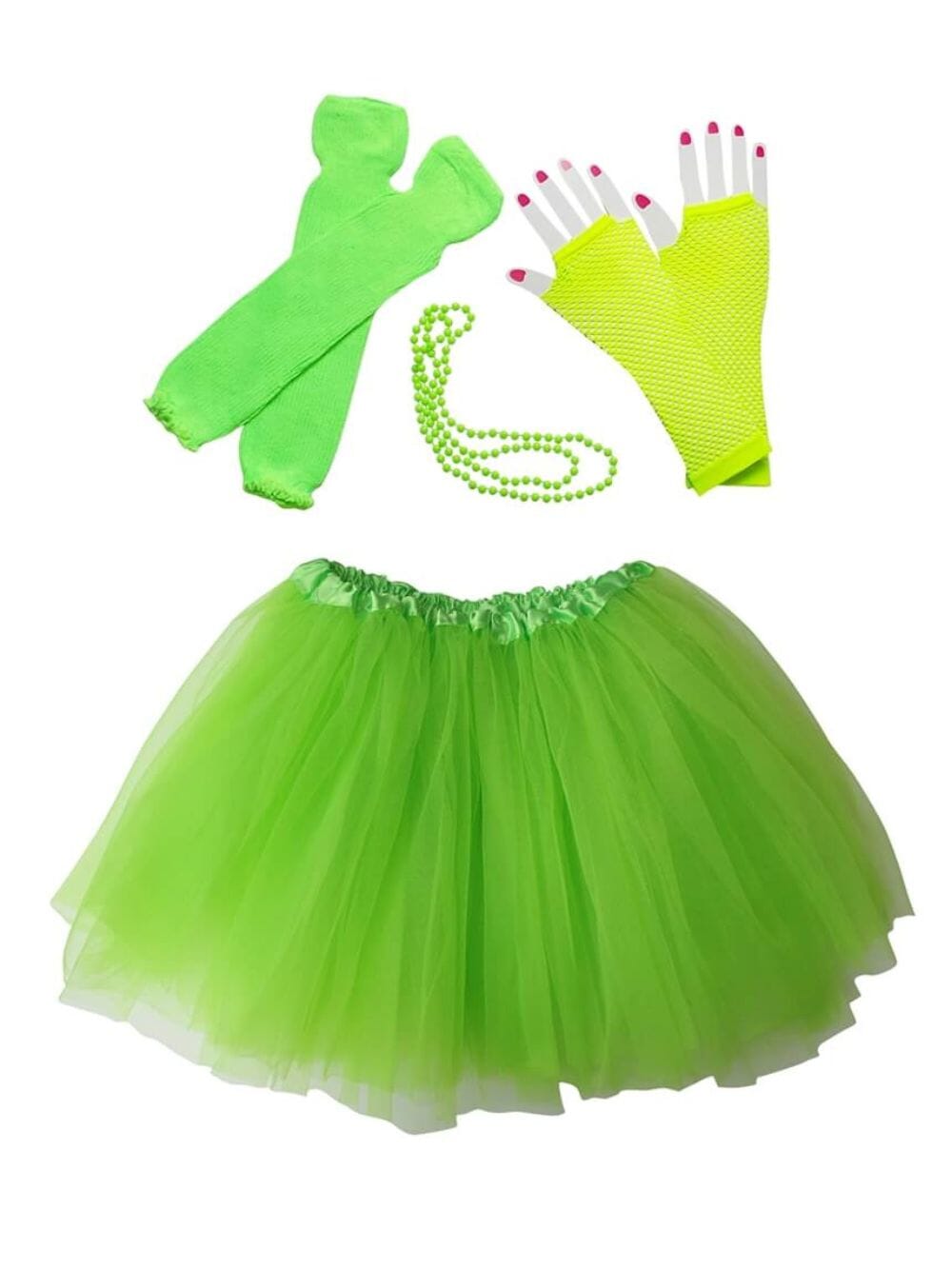 Lime Green 80's Costume Tutu & Accessories for Kids - Sydney So Sweet
