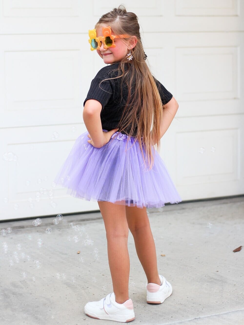 Lavender Tutu Skirt for Girls – 3-Layer Tulle Ballet, Dance, and Dress-Up Costume Skirt - Sydney So Sweet