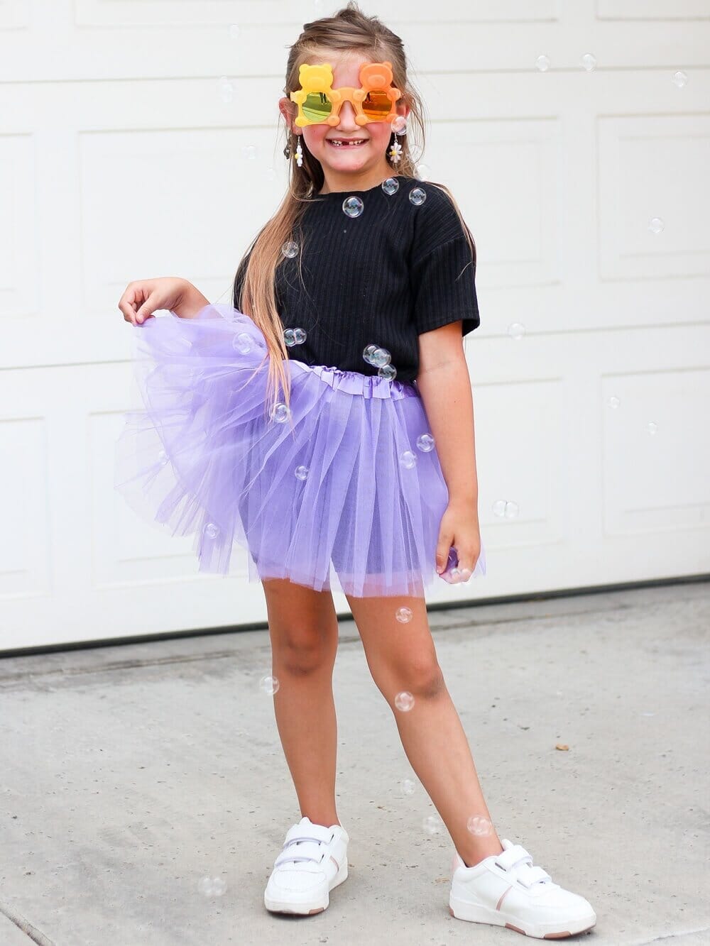 Lavender Tutu Skirt for Girls – 3-Layer Tulle Ballet, Dance, and Dress-Up Costume Skirt - Sydney So Sweet