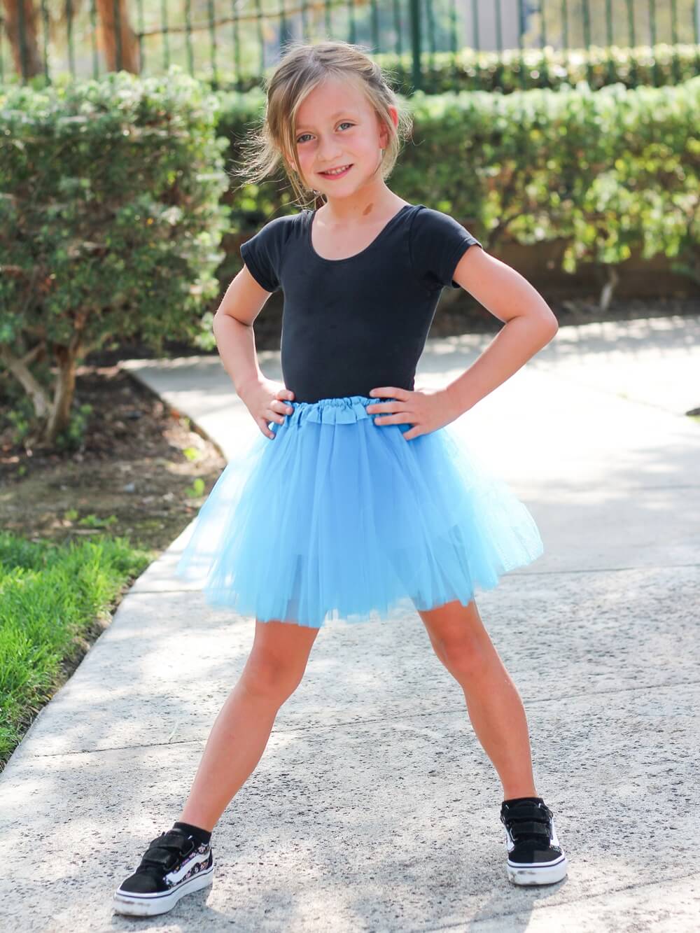 Light Blue Tutu Skirt for Girls – 3-Layer Tulle Ballet, Dance, and Dress-Up Costume Skirt - Sydney So Sweet
