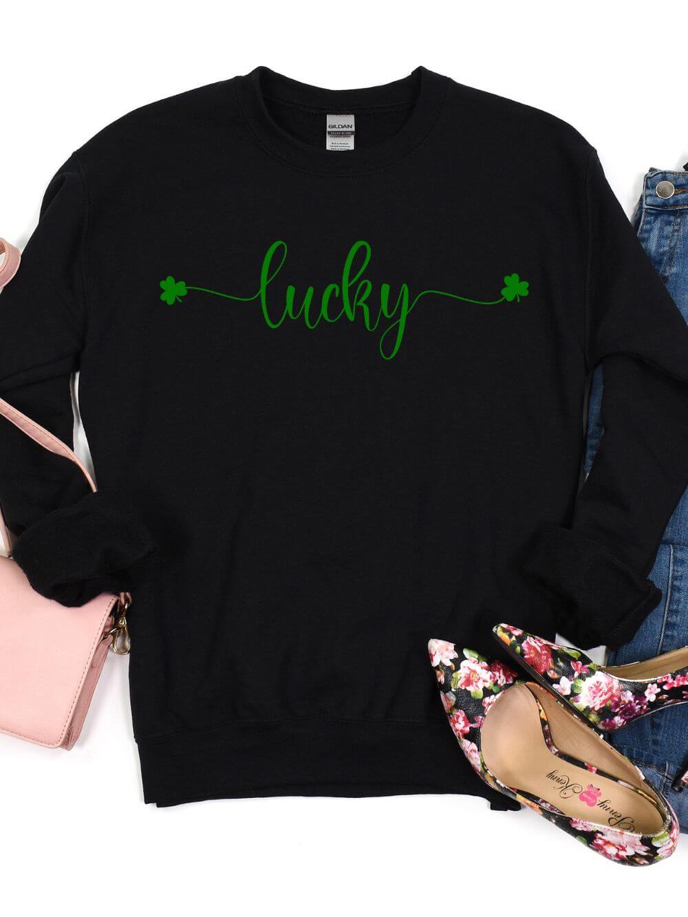 Lucky Shamrock St. Patrick's Day Unisex Heavy Blend™ Crewneck Sweatshirt - 8 Colors - Sydney So Sweet