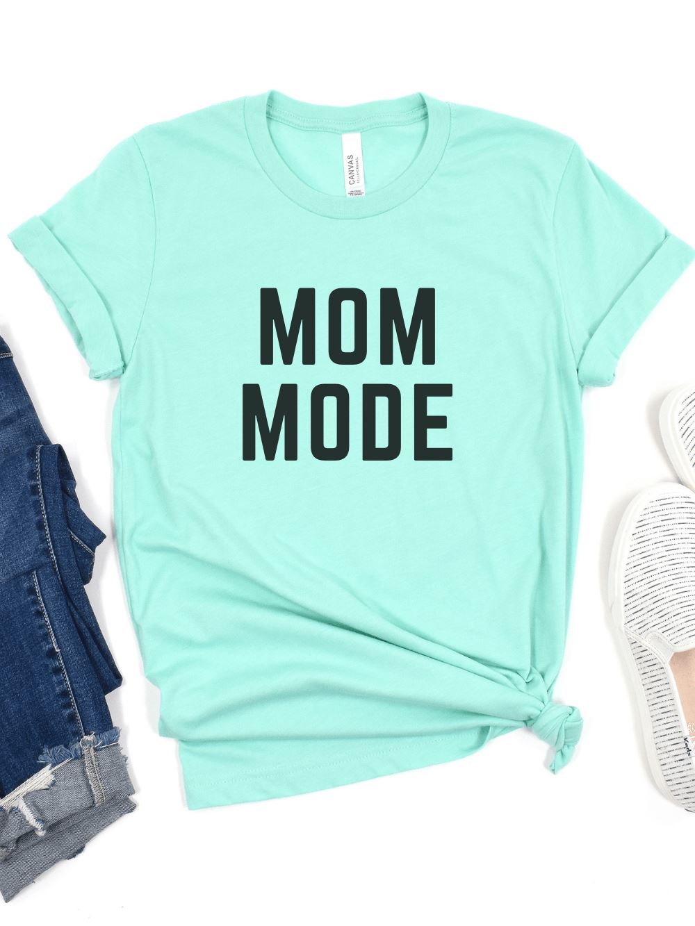Mom Mode Black T-Shirt Bella + Canvas Unisex Jersey Short Sleeve Tee - Many Colors - Sydney So Sweet
