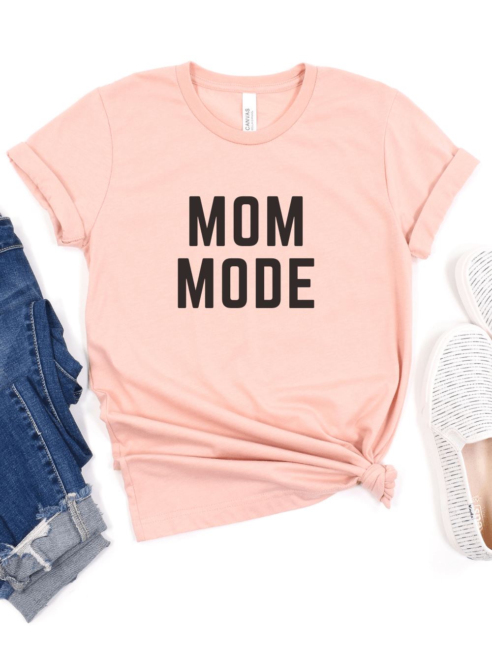 Mom Mode Black T-Shirt Bella + Canvas Unisex Jersey Short Sleeve Tee - Many Colors - Sydney So Sweet