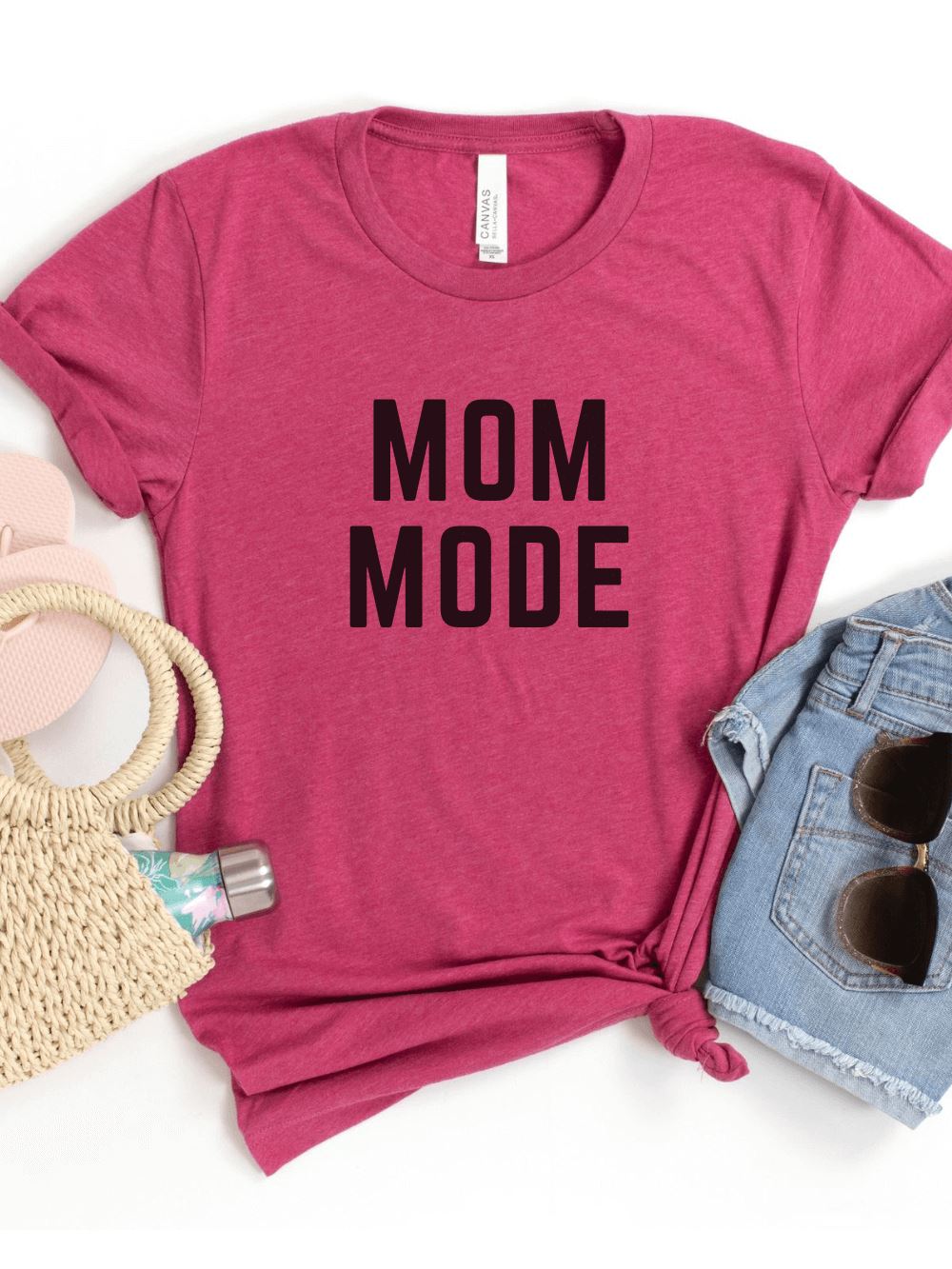 Mom Mode Black T-Shirt Bella + Canvas Unisex Jersey Short Sleeve Tee - Many Colors - Sydney So Sweet
