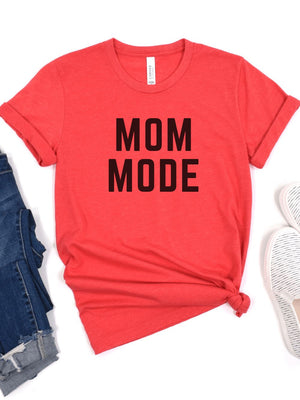 Mom Mode Black T-Shirt Bella + Canvas Unisex Jersey Short Sleeve Tee - Many Colors - Sydney So Sweet
