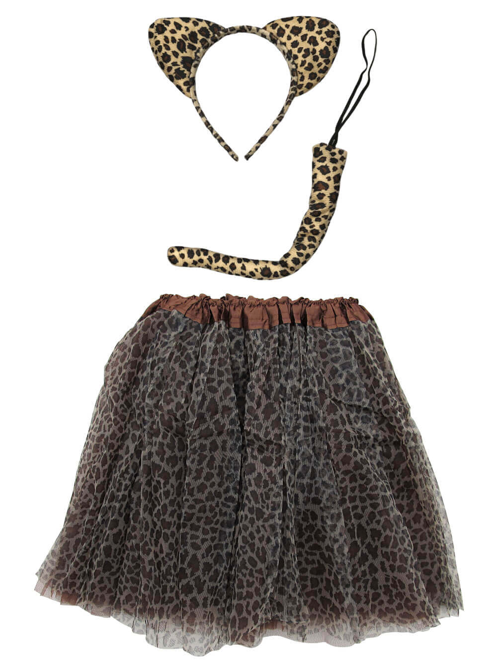 Adult Cheetah Costume or Leopard Costume - Tutu Skirt, Tail, & Headband Set for Adult or Plus Size - Sydney So Sweet