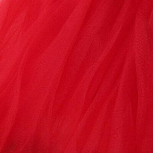 Red Posh Petal Girls Tutu Skirt - Kids Size 3-Layer Tulle Basic Ballet Dance Costume Tutus - Sydney So Sweet
