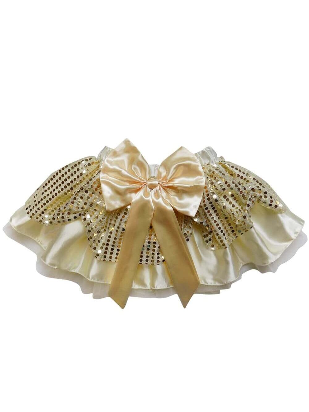 Gold Yellow Princess Costume Sequin Tutu Skirt in Kid, Adult, or Plus Size - Sydney So Sweet