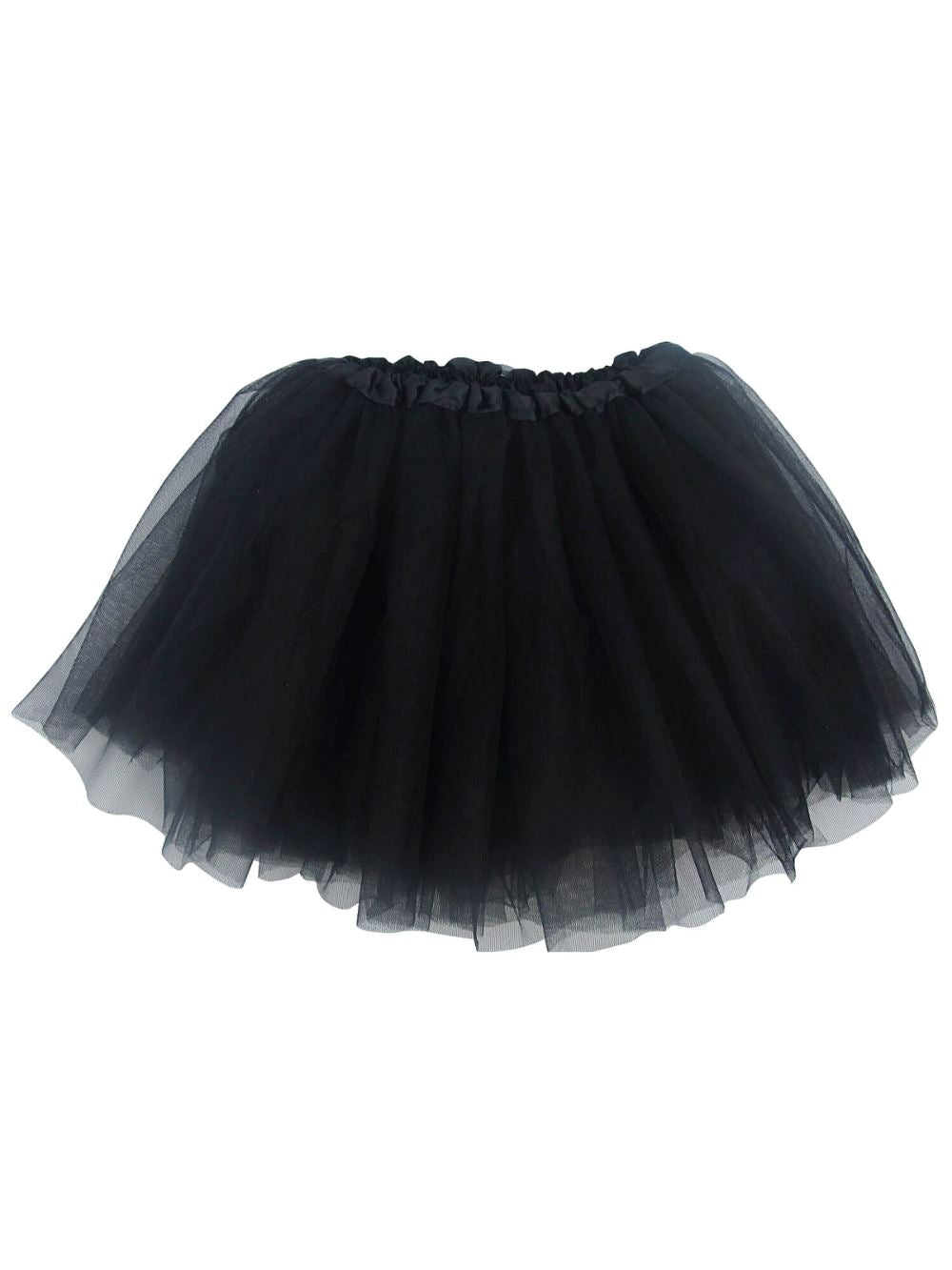 Black Tutu Skirt for Girls – 3-Layer Tulle Ballet, Dance, and Dress-Up Costume Skirt - Sydney So Sweet