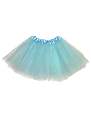 Light Aqua Blue Tutu Skirt - Kids Size 3-Layer Tulle Basic Ballet Dance Costume Tutus for Girls - Sydney So Sweet