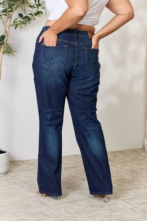 Judy Blue Full Size Button-Fly Straight Jeans - Sydney So Sweet