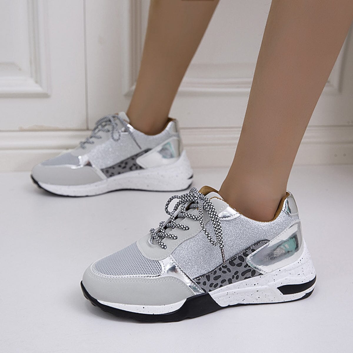 Lace-Up Round Toe Platform Sneakers - Sydney So Sweet